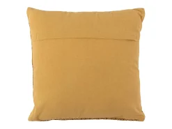Cojín cuadrado con estampado étnico de algodón ocre de 50x50cm - Cojín para exteriores