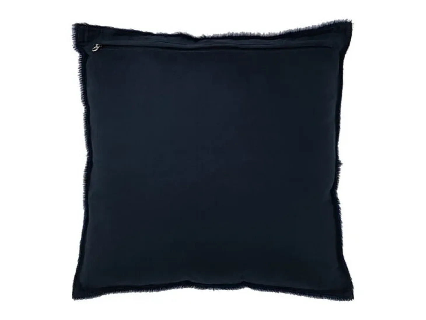 Cojín cuadrado de cuero azul 45 x 45 x 8 cm