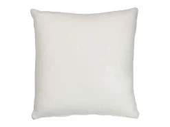 Cojín cuadrado de finas hojas de poliéster blanco de 40x40cm