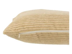 Cojín cuadrado de tela beige 45 x 45 x 14 cm