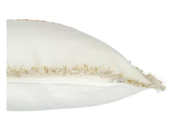 Cojín cuadrado de tela blanca 45 x 45 x 3,75 cm