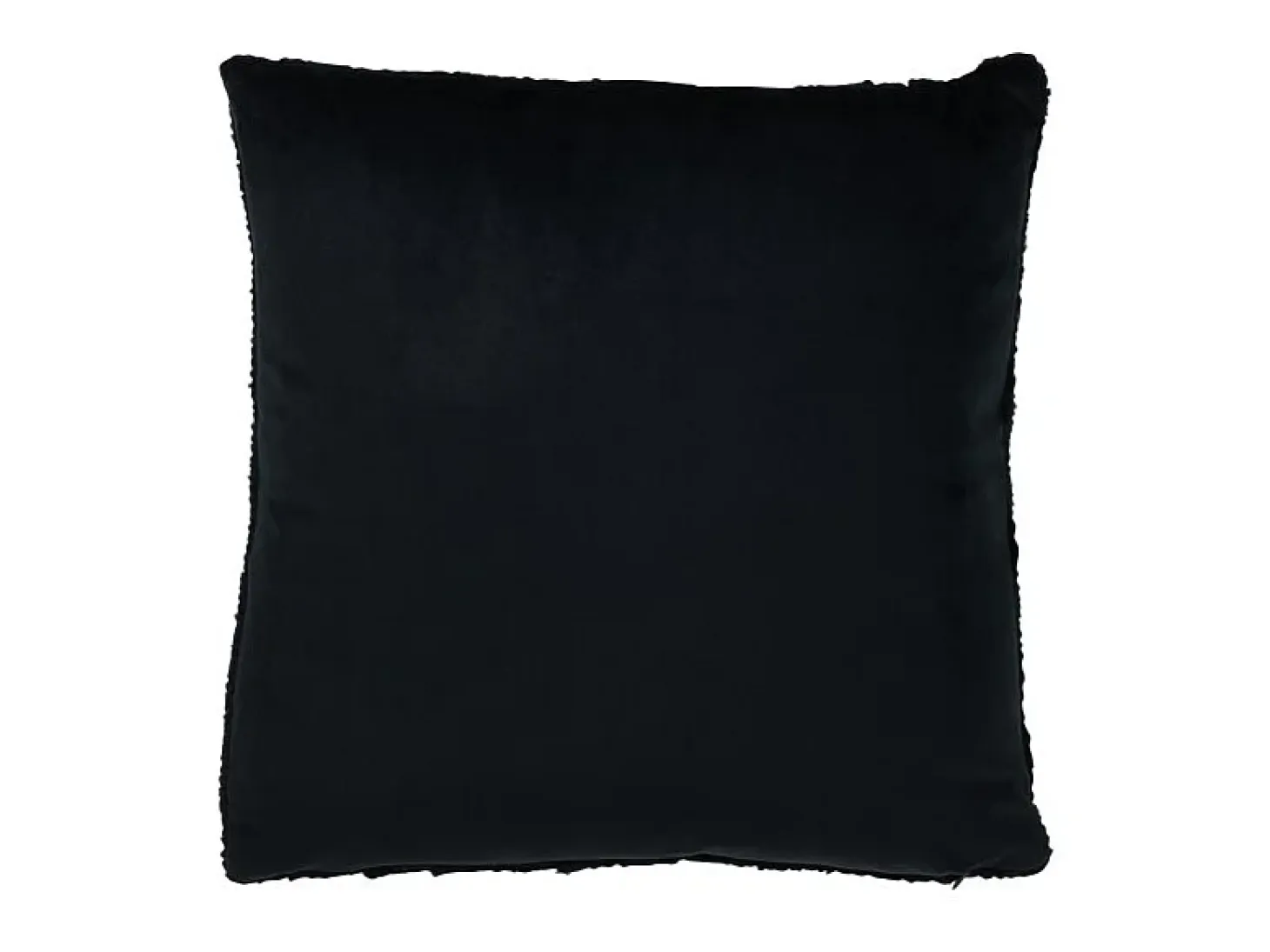 Cojín cuadrado de tela negra 45 x 45 x 10 cm
