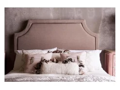 Cojín cuadrado Djamelia rosa shabby chic de algodón y poliéster