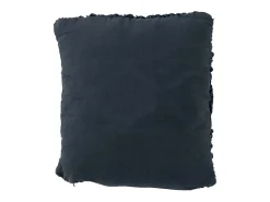 Cojín cuadrado estilo macramé de algodón azul marino 45 x 45 cm