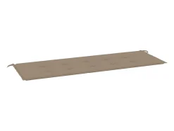 Cojín de banco de jardín tela Oxford gris taupé 150x50x3 cm ES821010