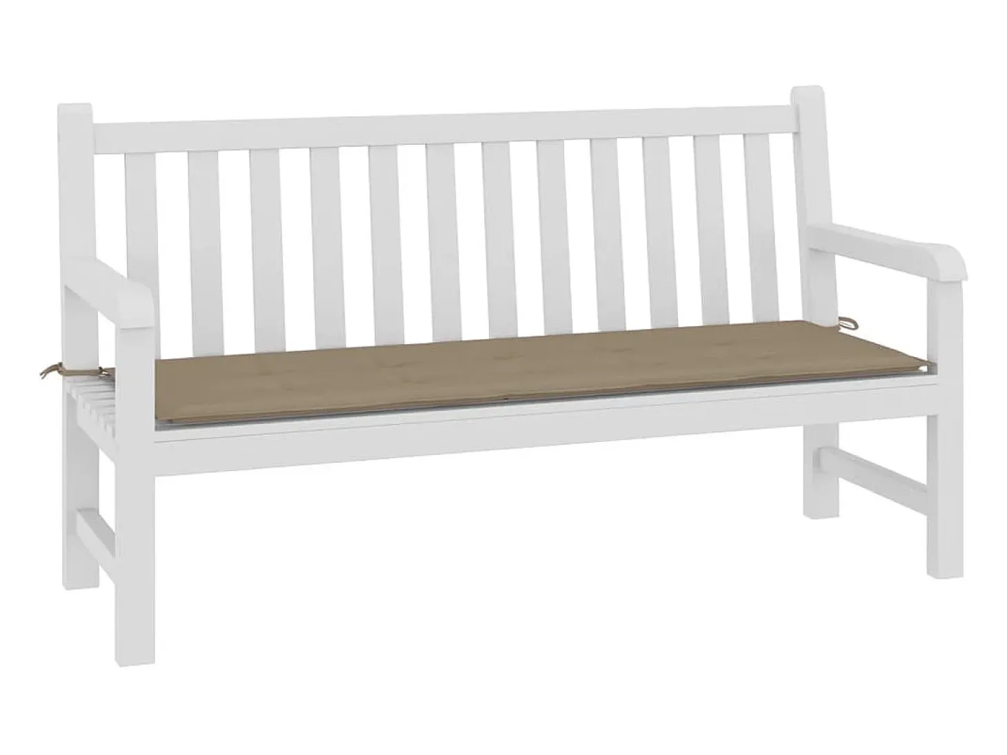 Cojín de banco de jardín tela Oxford gris taupé 150x50x3 cm ES821010