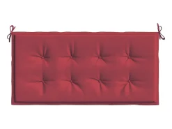 Cojín de banco de jardín tela Oxford rojo tinto 100x50x3 cm ES891713