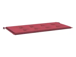 Cojín de banco de jardín tela Oxford rojo tinto 100x50x3 cm ES891713