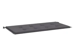 Cojín de banco de jardín tela Oxford gris antracita 120x50x3 cm ES633261