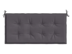 Cojín de banco de jardín tela Oxford gris antracita 120x50x3 cm ES633261