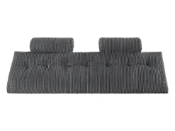 Cojín de Lectura SucceBuy, con 2 Bolsillos Laterales y 2 Reposacabezas, Almohada de Franela Lavable, Soporte Lumbar para Leer, Descansar, Gris