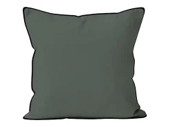 Cojín de microfibra lavada 60x60 cm verde BOHEME
