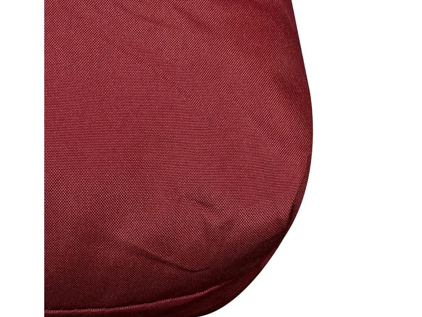 Cojín de respaldo tapizado rojo vino tinto 120x40x10 cm