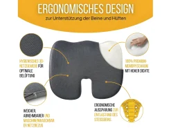 Cojín Ergonómico en Forma de U para el Cóccix - 45x35x7 - COJÍN GLÚTEO