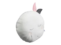 Cojín lunar de poliéster blanco 30x30cm