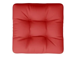 Cojín para palets de tela rojo 58x58x10 cm