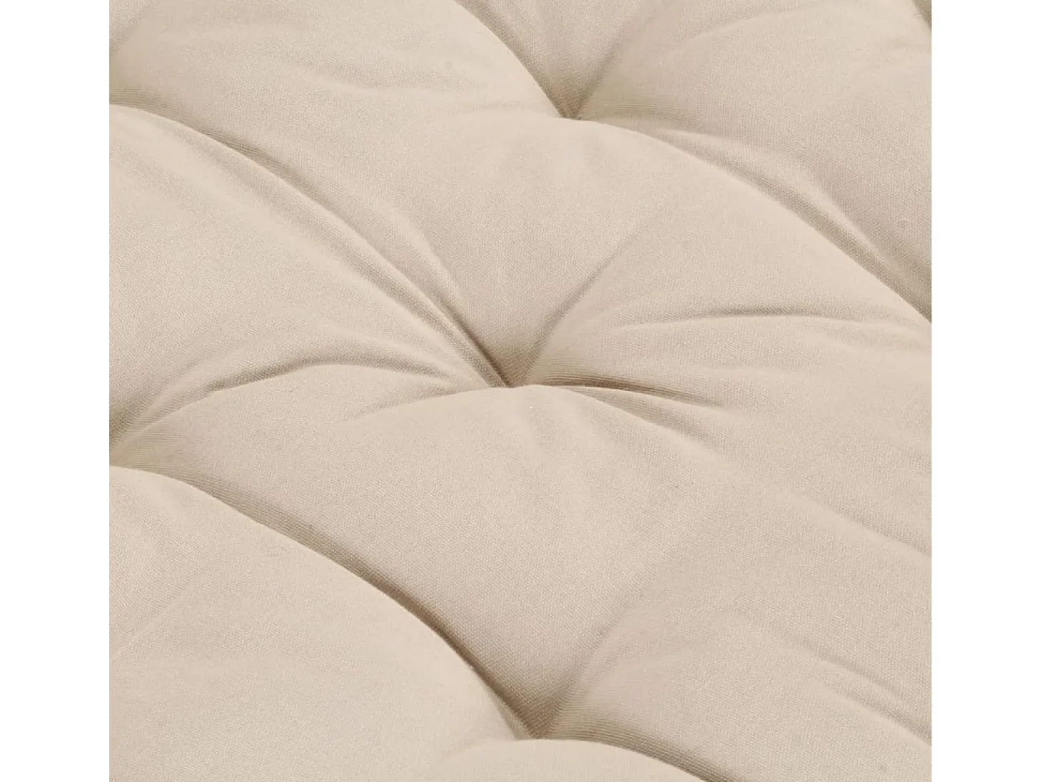 Cojín para palés algodón beige 120x40x7 cm