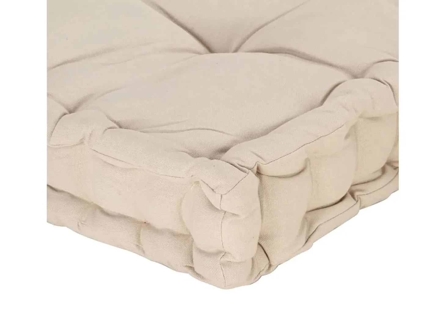 Cojín para palés algodón beige 120x40x7 cm
