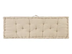 Cojín para palés algodón beige 120x40x7 cm