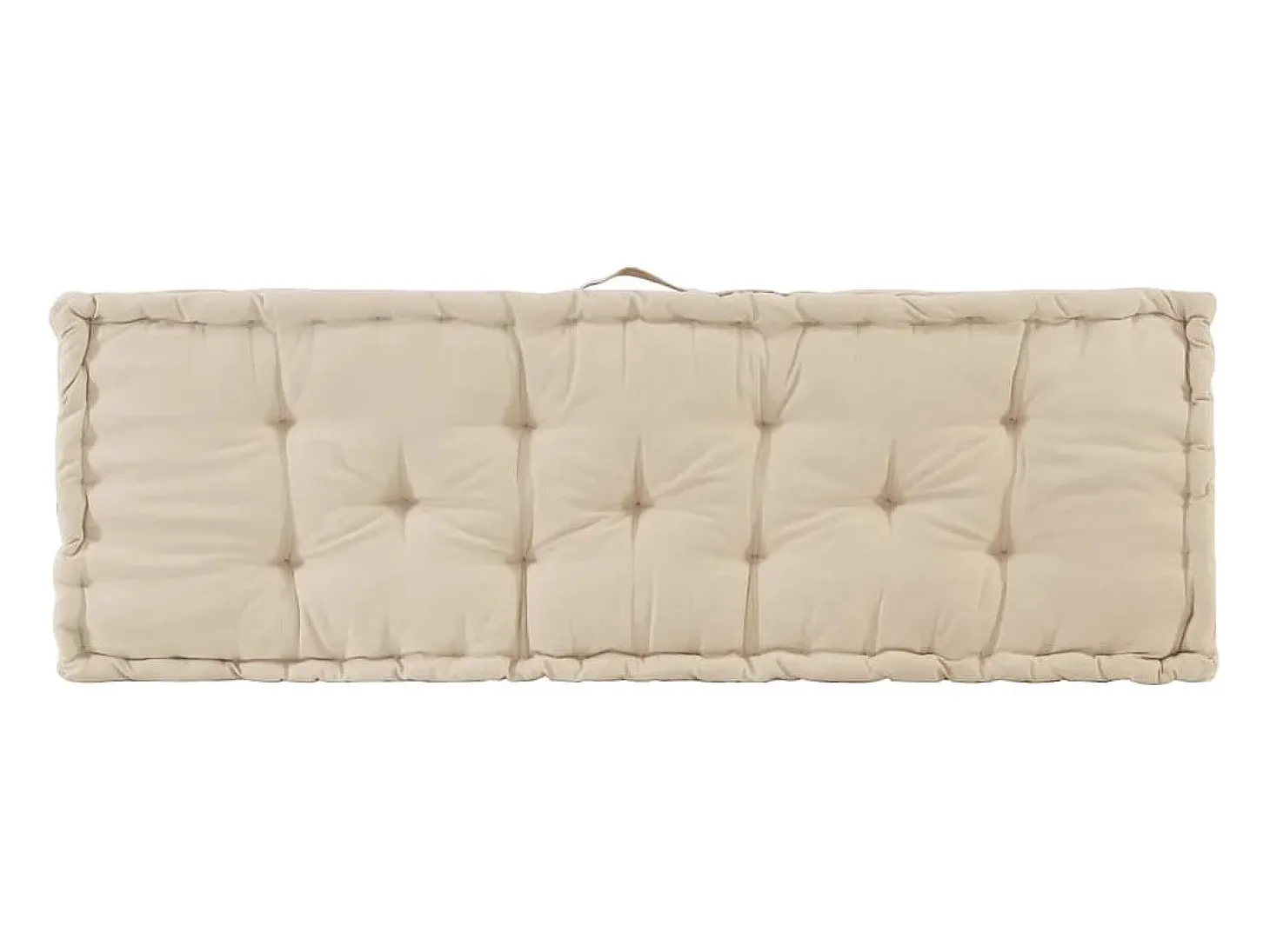 Cojín para palés algodón beige 120x40x7 cm