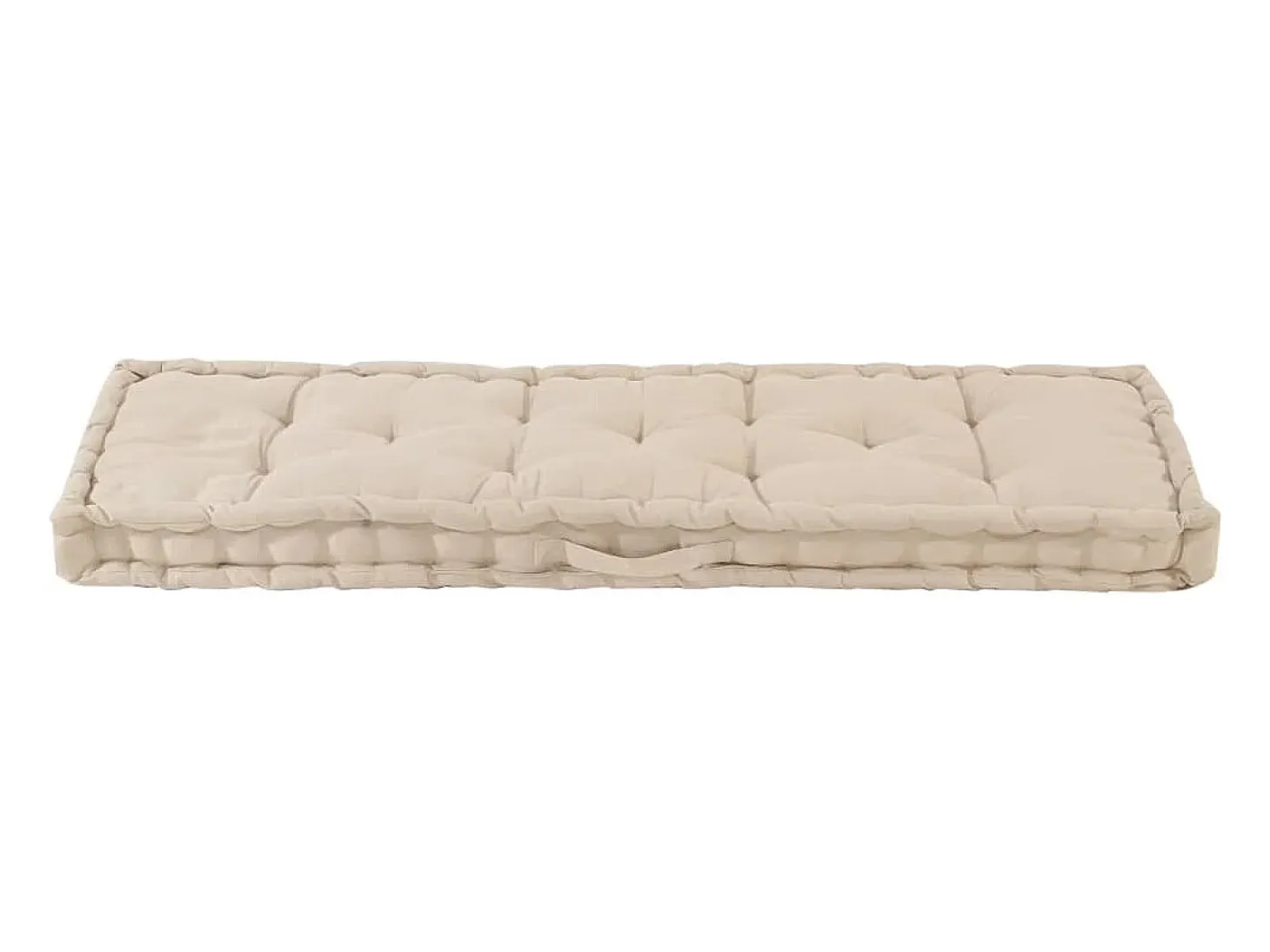 Cojín para palés algodón beige 120x40x7 cm