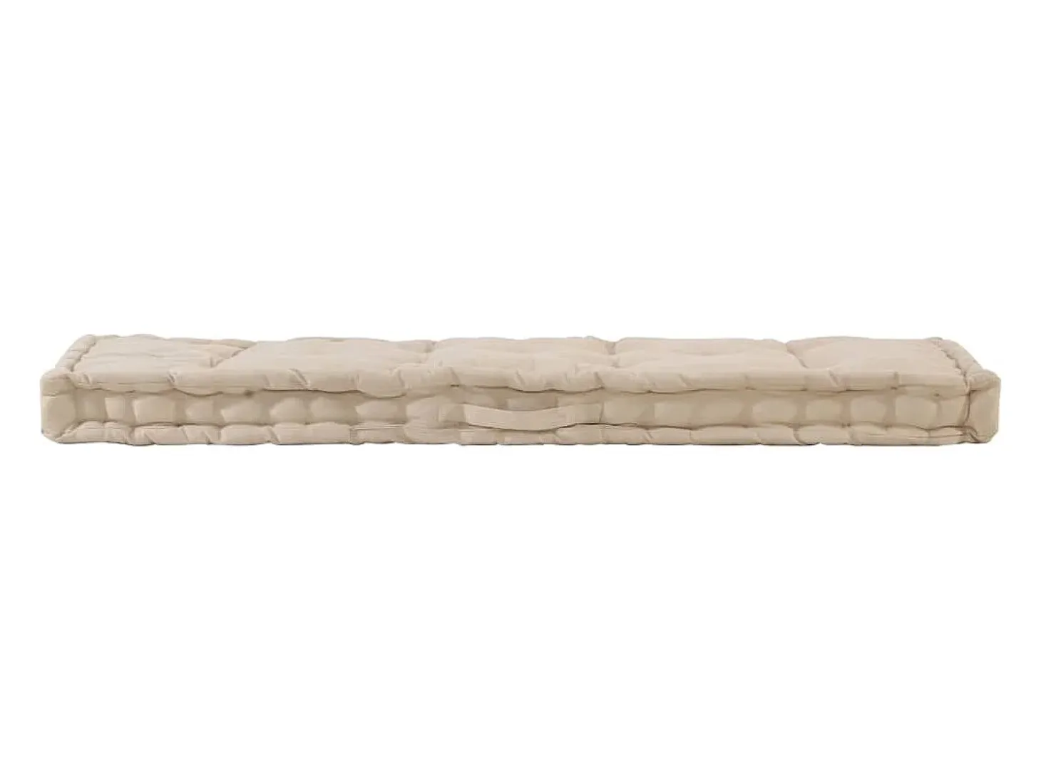 Cojín para palés algodón beige 120x40x7 cm