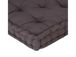 Cojín para palés algodón gris antracita 120x80x10 cm ES352785