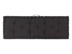 Cojín para palés algodón negro 120x40x7 cm