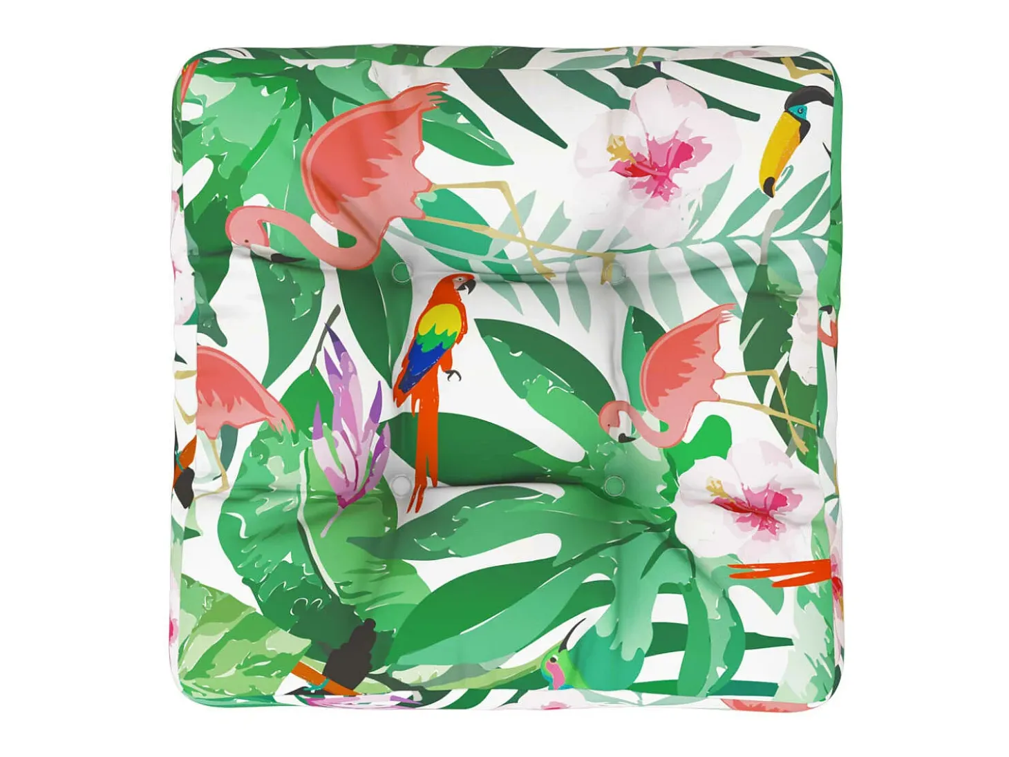 Cojín para palés tela Oxford multicolor 58x58x10 cm
