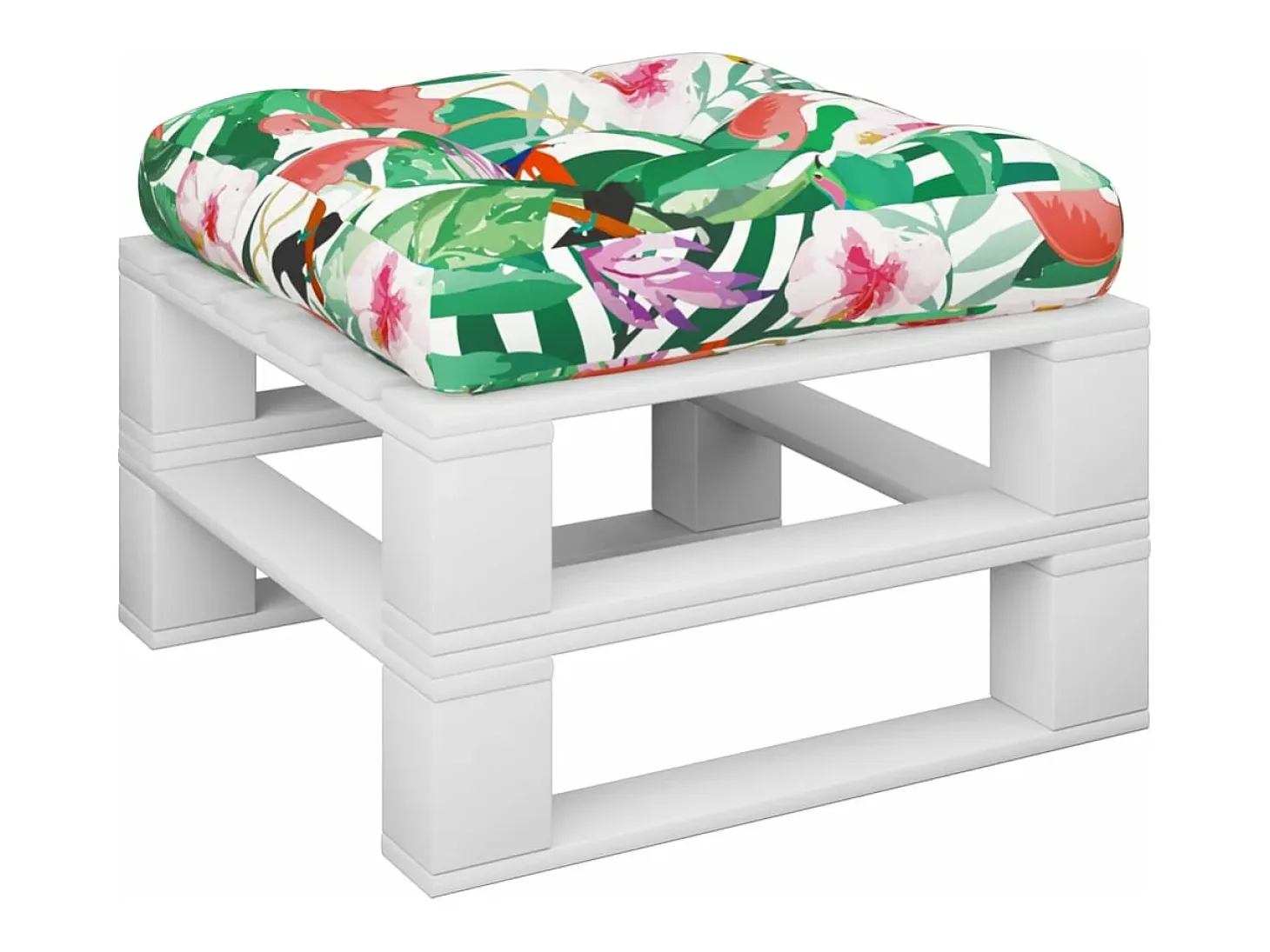 Cojín para palés tela Oxford multicolor 58x58x10 cm