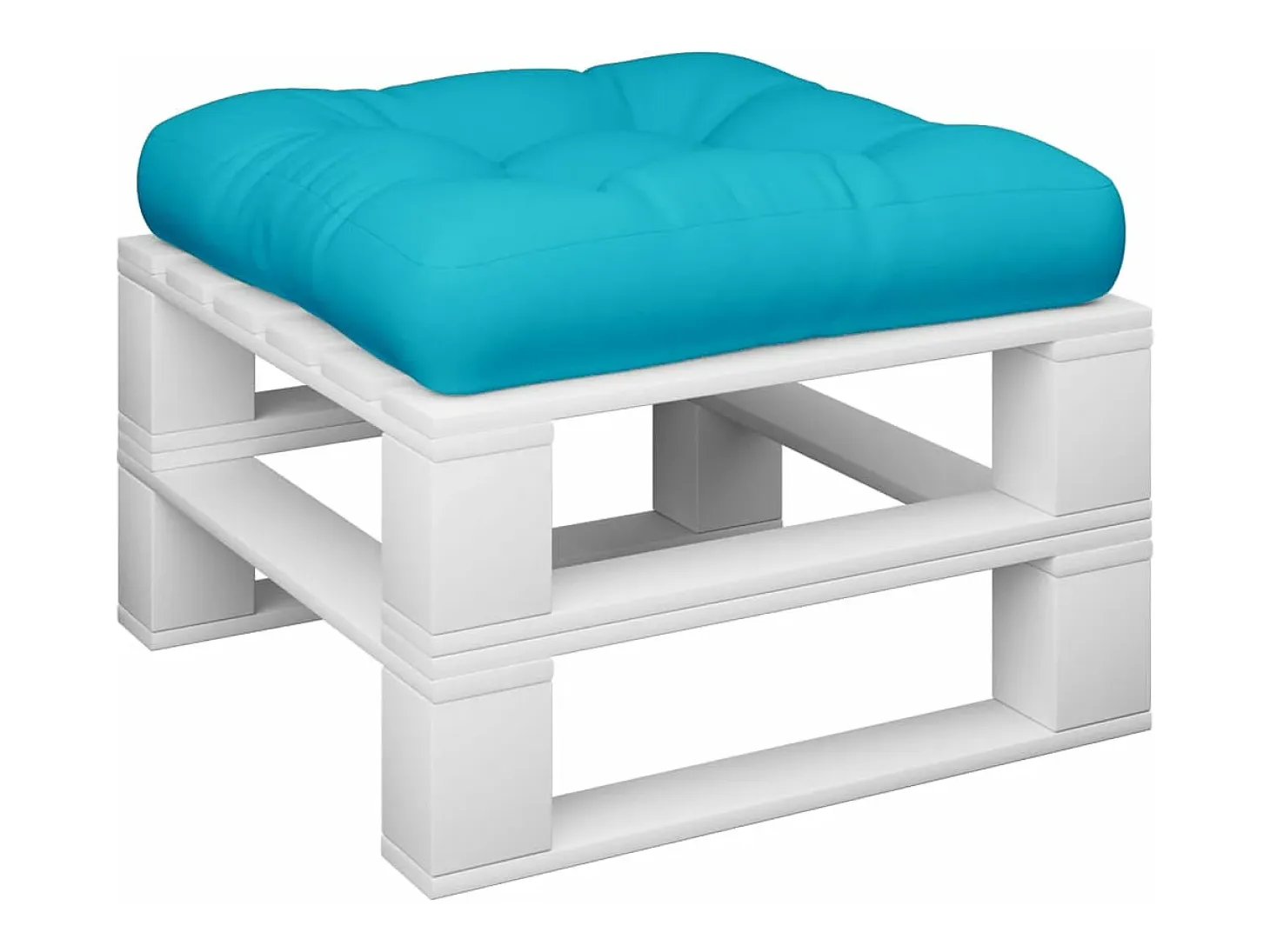 Cojín para palés tela Oxford turquesa 58x58x10 cm