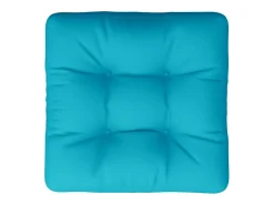 Cojín para palés tela Oxford turquesa 60x61,5x10 cm