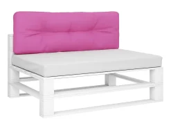 Cojín para palés tela rosa 120x40x12 cm ES975664