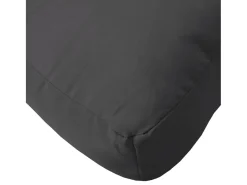Cojín para sofá de palets de tela negro 70x70x12 cm