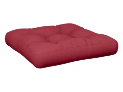 Cojín para sofá de palets de tela rojo tinto