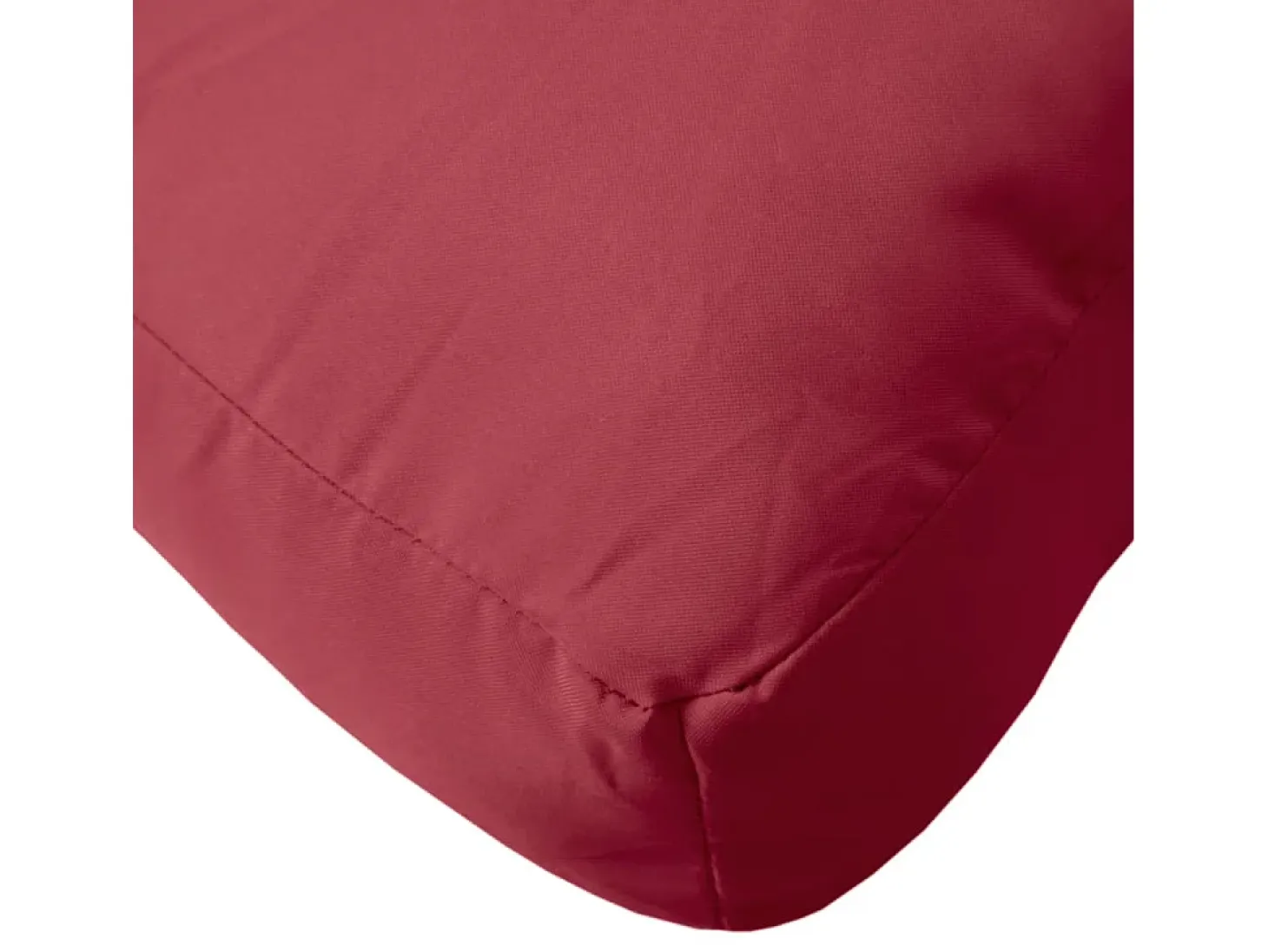 Cojín para sofá de palets de tela rojo tinto 80x80x12 cm