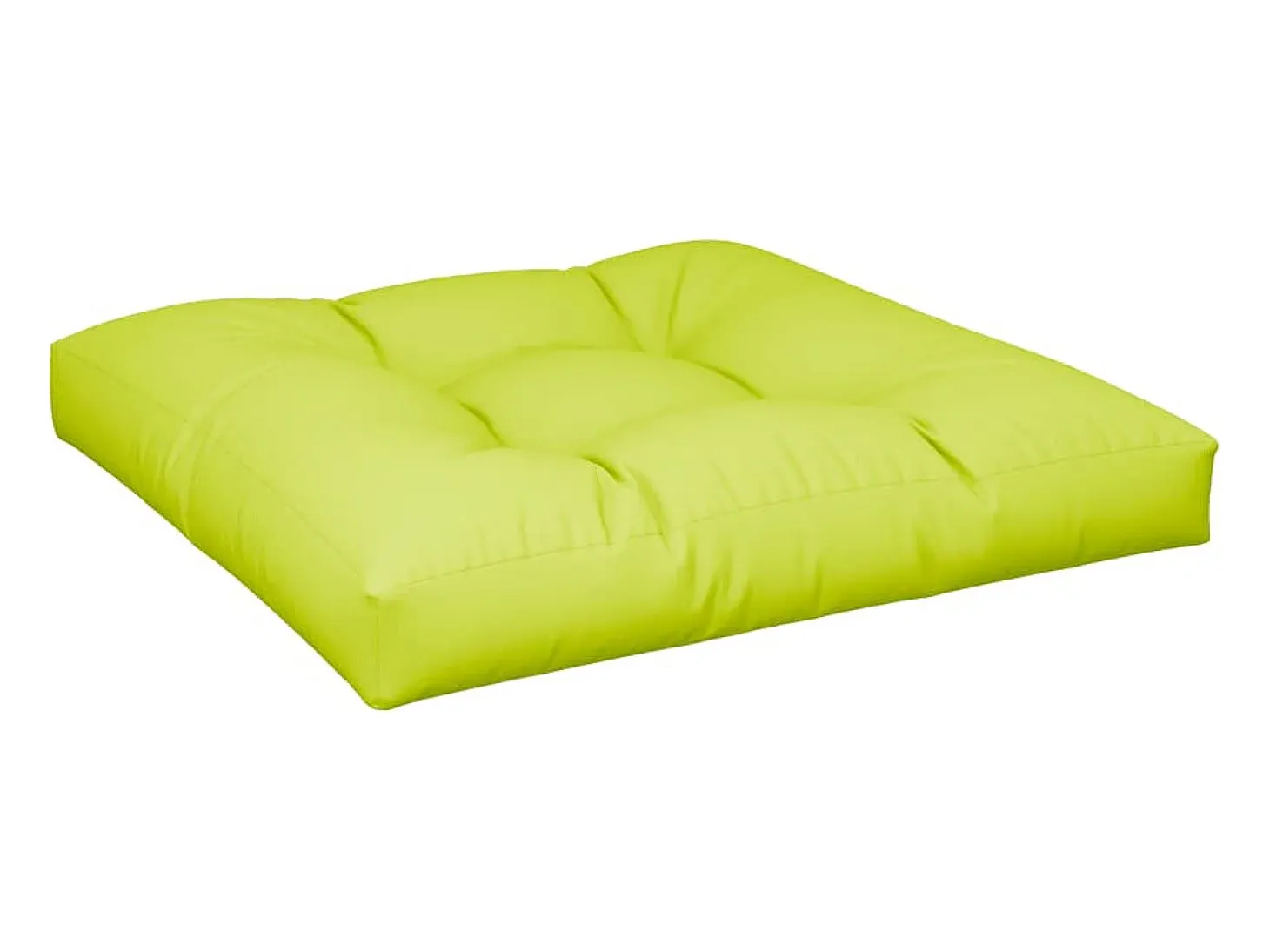 Cojín para sofá de palets de tela verde claro 80x80x12 cm