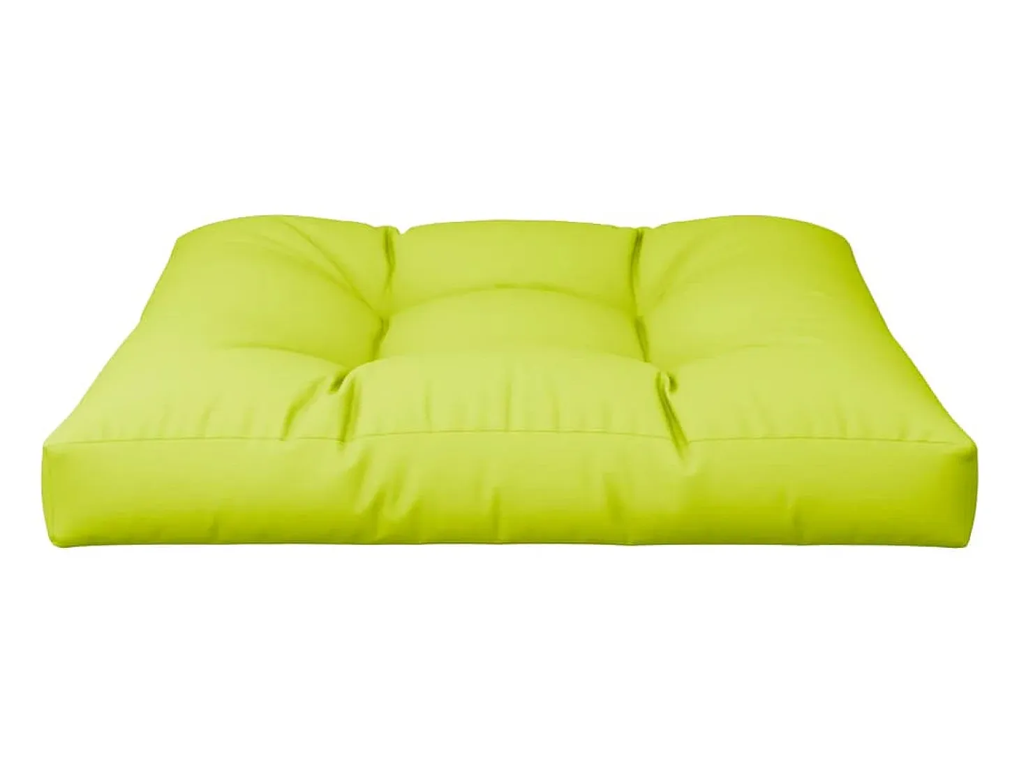 Cojín para sofá de palets de tela verde claro 80x80x12 cm