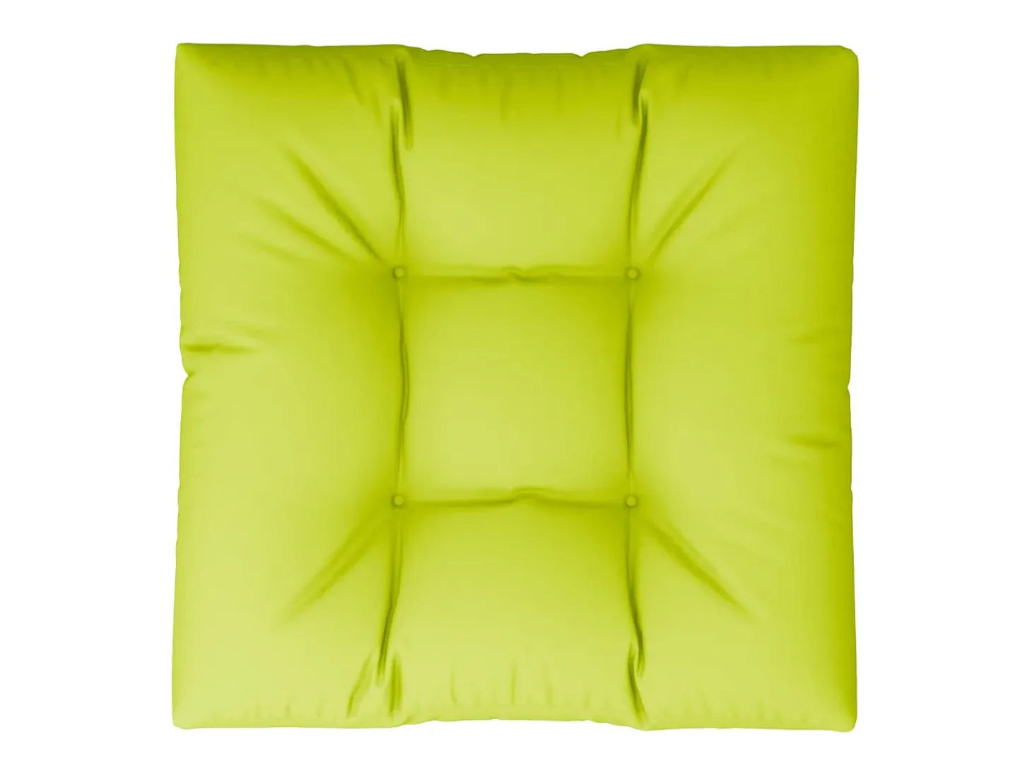 Cojín para sofá de palets de tela verde claro 80x80x12 cm