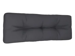 Cojín para sofá de palets de tela gris antracita 120x40x12 cm