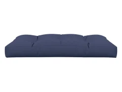 Cojín para sofá de palets de tela azul marino 120x80x12 cm