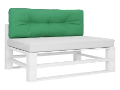 Cojín para sofá de palets de tela verde 120x40x12 cm