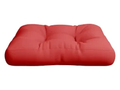 Cojín para sofá de palets de tela rojo 50x50x12 cm