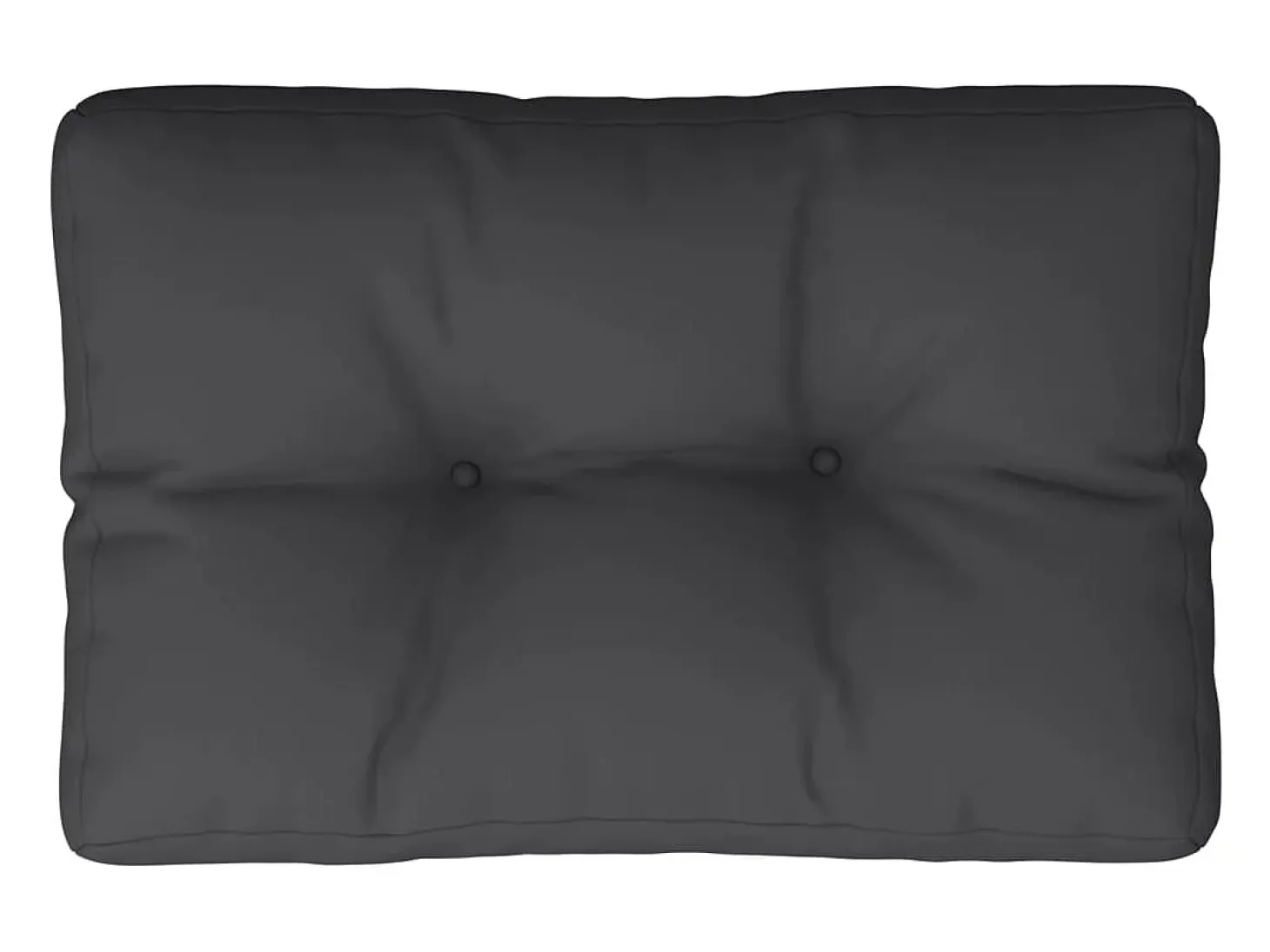 Cojín para sofá de palets de tela negro 60x40x12 cm