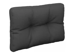 Cojín para sofá de palets de tela negro 60x40x12 cm