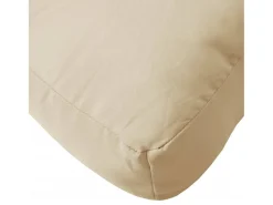 Cojín para sofá de palets de tela beige 80x80x12 cm