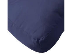 Cojín para sofá de palets de tela azul marino 120x40x12 cm