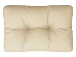 Cojín para sofá de palets de tela beige 60x40x12 cm