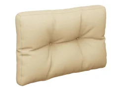Cojín para sofá de palets de tela beige 60x40x12 cm