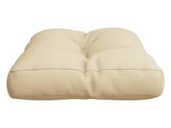 Cojín para sofá de palets de tela beige 60x40x12 cm